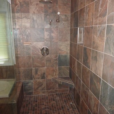 Custom shower remodel 18